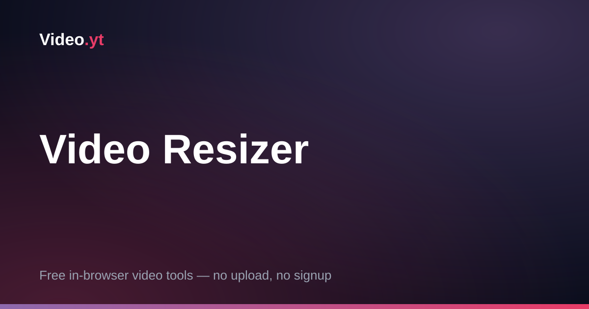 Vimeo Resize Video Resizer — 360p to 1440p or Custom, Browser-Only